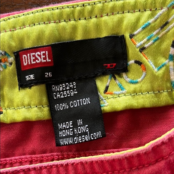 Diesel Vintage Coral Mini Skirt with Wrap-Around Design - Picture 8 of 10